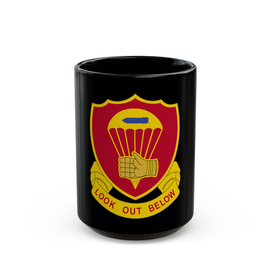 376 Airborne Field Artillery Battalion (U.S. Army) Black Coffee Mug-15oz-The Sticker Space