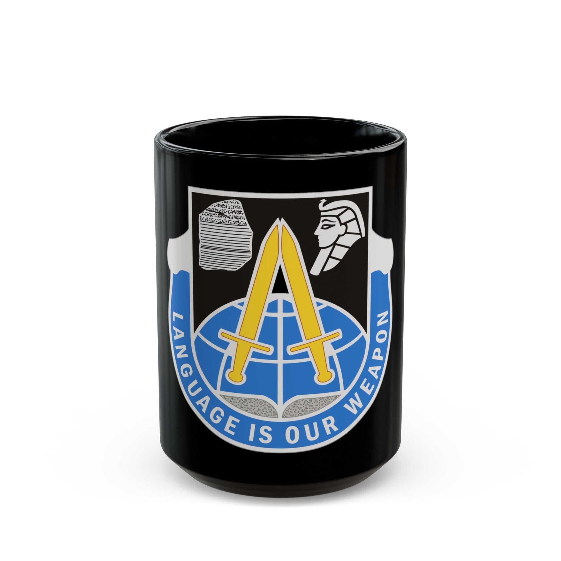 376 Military Intelligence Battalion (U.S. Army) Black Coffee Mug-15oz-The Sticker Space