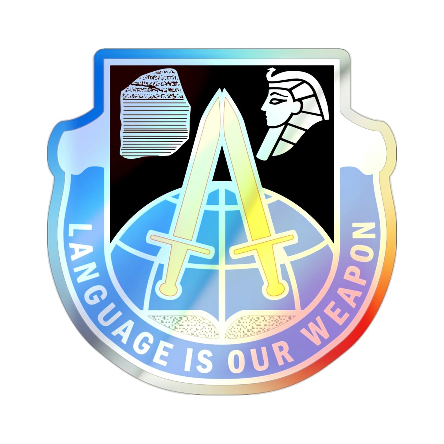 376 Military Intelligence Battalion (U.S. Army) Holographic STICKER Die-Cut Vinyl Decal-2 Inch-The Sticker Space