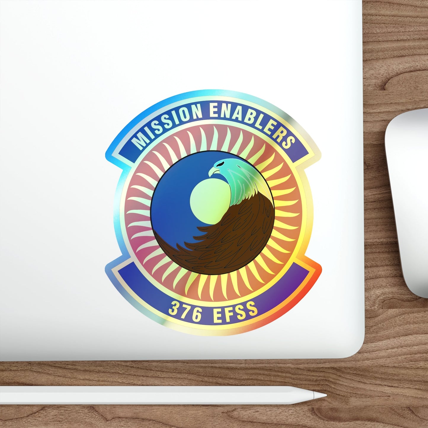 376th Expeditionary Force Support Squadron (U.S. Air Force) Holographic STICKER Die-Cut Vinyl Decal-The Sticker Space