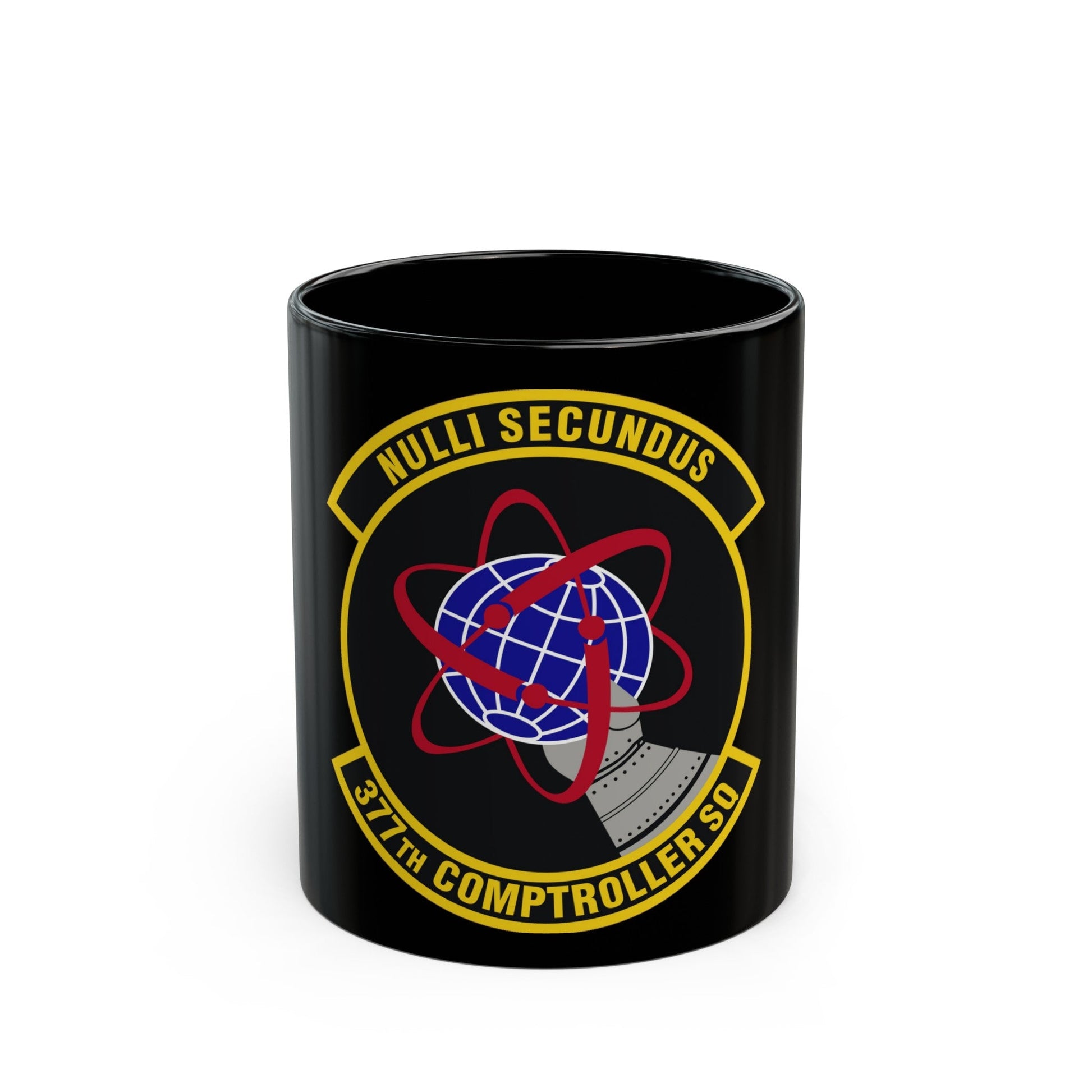 377th Comptroller Squadron (U.S. Air Force) Black Coffee Mug-11oz-The Sticker Space