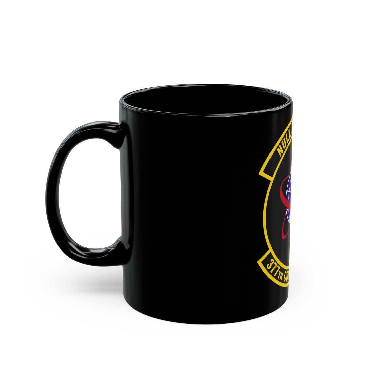 377th Comptroller Squadron (U.S. Air Force) Black Coffee Mug-The Sticker Space