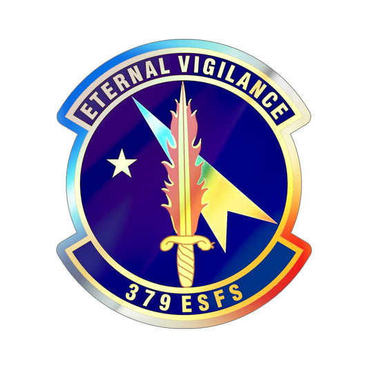 379th Expeditionary Security Forces Squadron (U.S. Air Force) Holographic STICKER Die-Cut Vinyl Decal-6 Inch-The Sticker Space