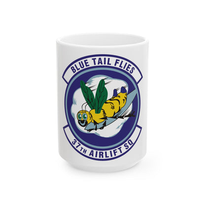 37th Airlift Squadron (U.S. Air Force) White Coffee Mug-15oz-The Sticker Space