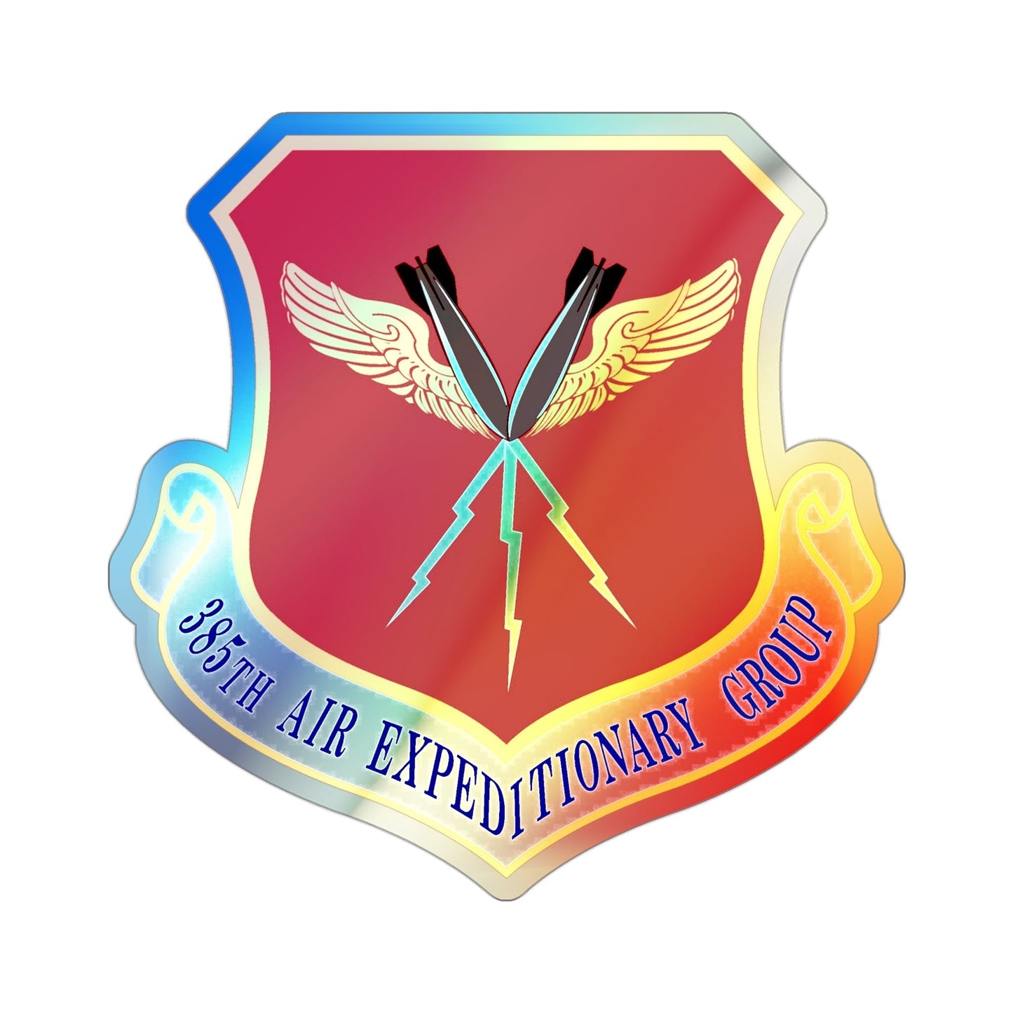 385th Air Expeditionary Group (U.S. Air Force) Holographic STICKER Die-Cut Vinyl Decal-3 Inch-The Sticker Space