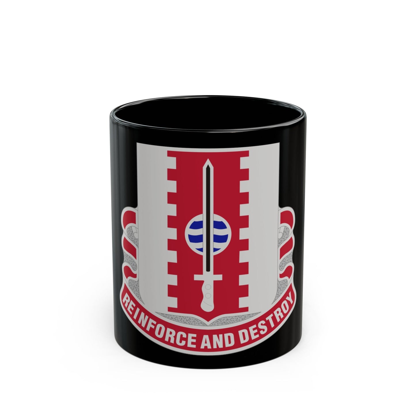 386 Engineer Battalion (U.S. Army) Black Coffee Mug-11oz-The Sticker Space