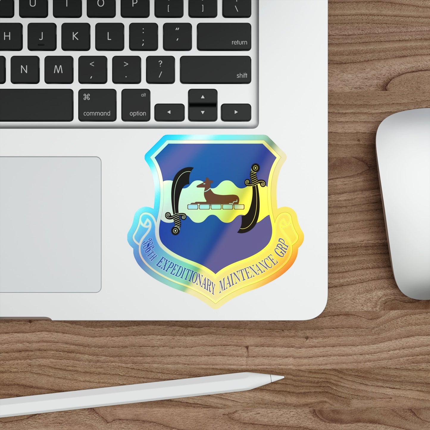 386th Expeditionary Maintenance Group (U.S. Air Force) Holographic STICKER Die-Cut Vinyl Decal-The Sticker Space