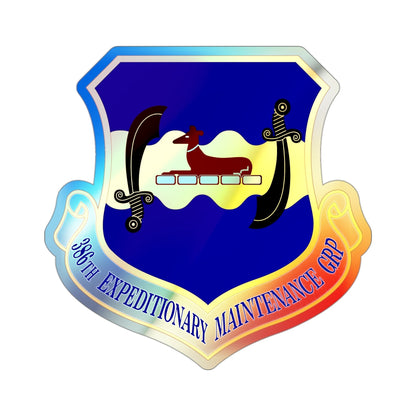 386th Expeditionary Maintenance Group (U.S. Air Force) Holographic STICKER Die-Cut Vinyl Decal-3 Inch-The Sticker Space