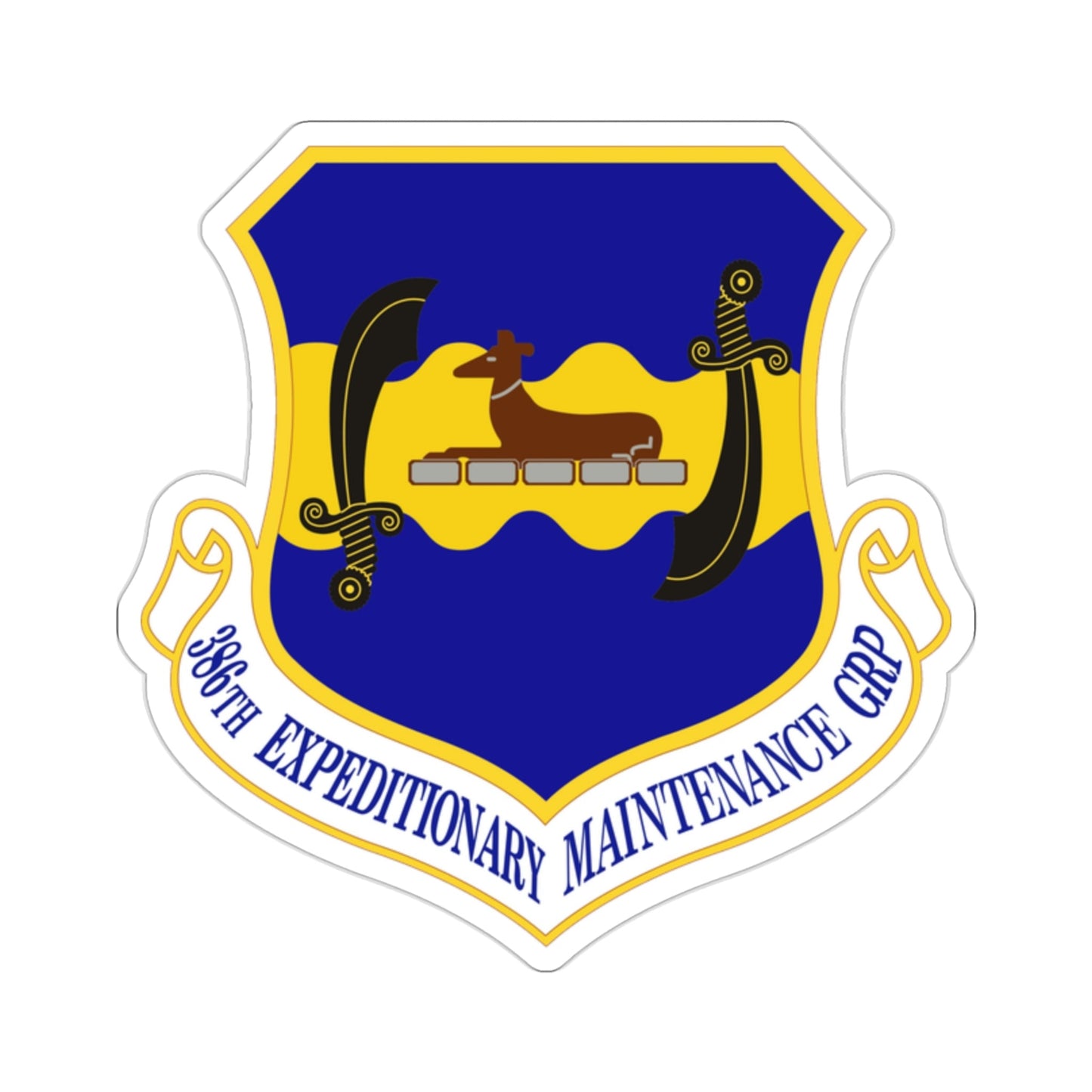 386th Expeditionary Maintenance Group (U.S. Air Force) STICKER Vinyl Die-Cut Decal-2 Inch-The Sticker Space