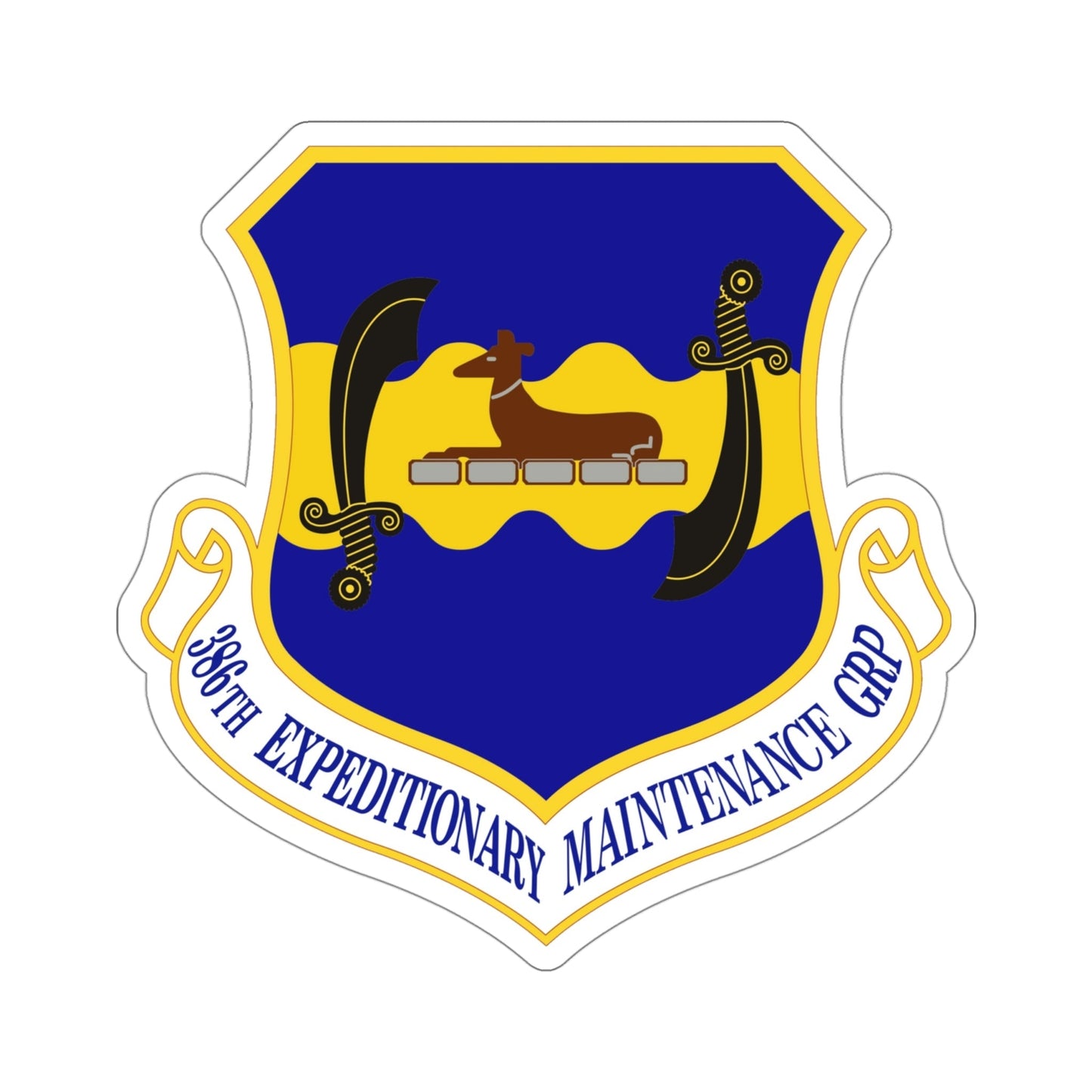 386th Expeditionary Maintenance Group (U.S. Air Force) STICKER Vinyl Die-Cut Decal-4 Inch-The Sticker Space