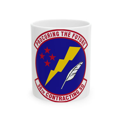 38th Contracting Squadron (U.S. Air Force) White Coffee Mug-11oz-The Sticker Space