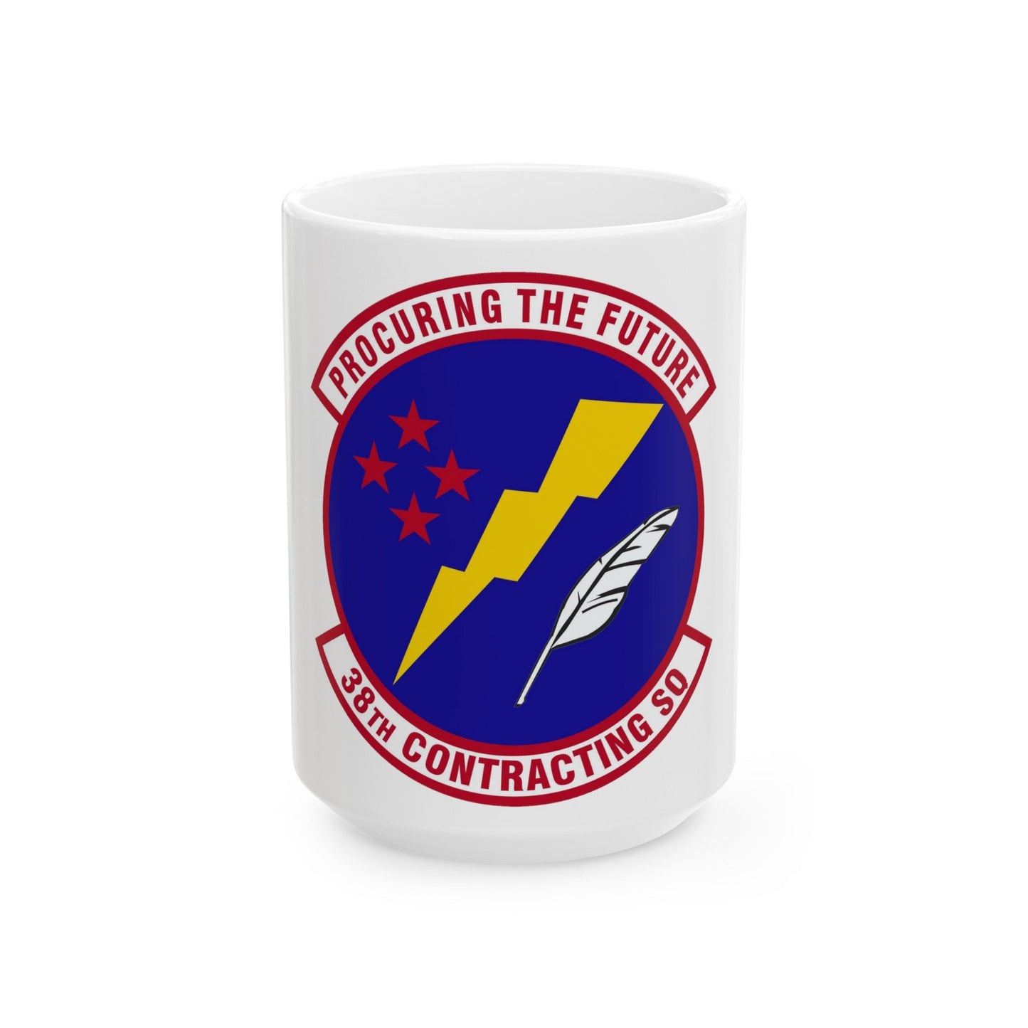 38th Contracting Squadron (U.S. Air Force) White Coffee Mug-15oz-The Sticker Space
