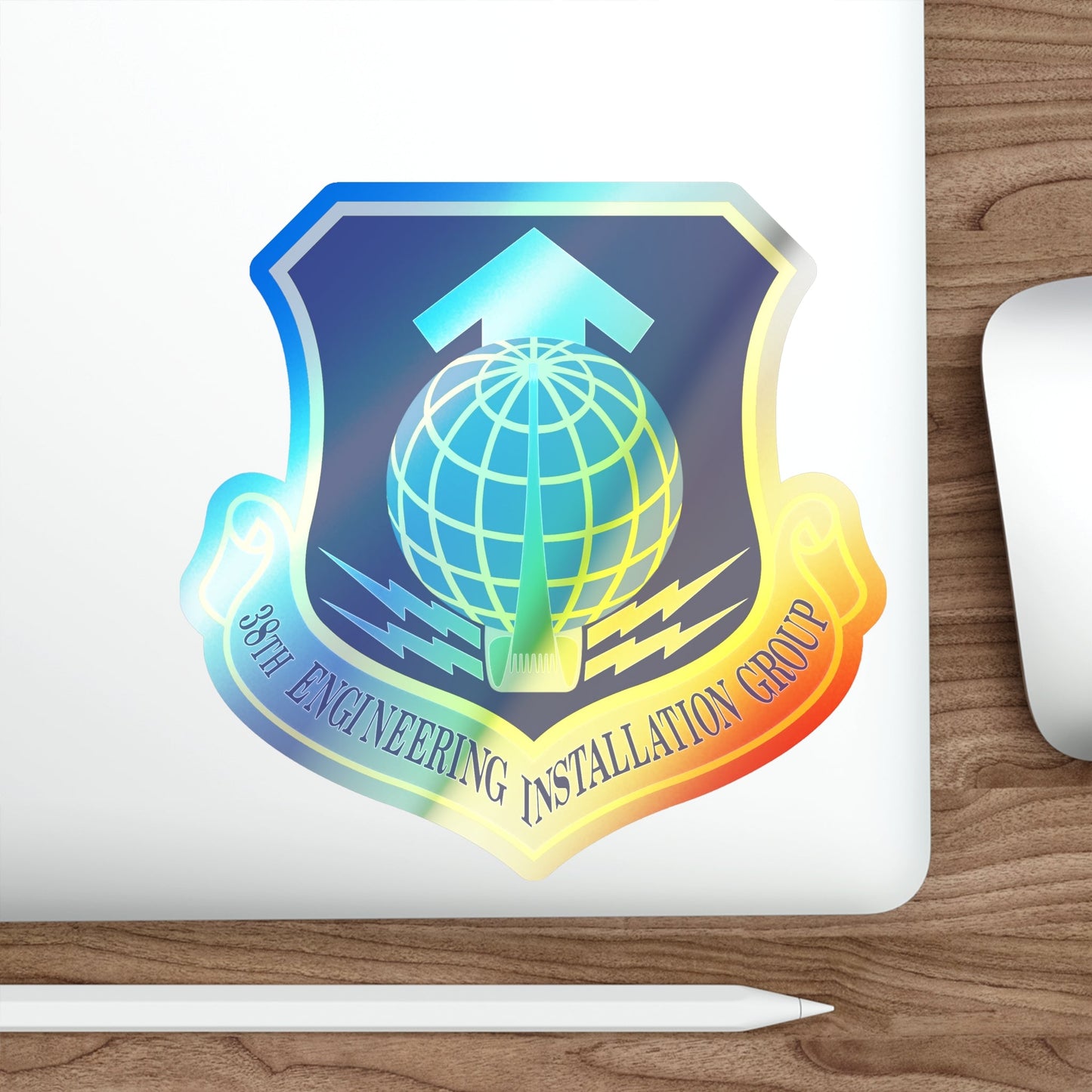 38th Engineering Installation Group (U.S. Air Force) Holographic STICKER Die-Cut Vinyl Decal-The Sticker Space