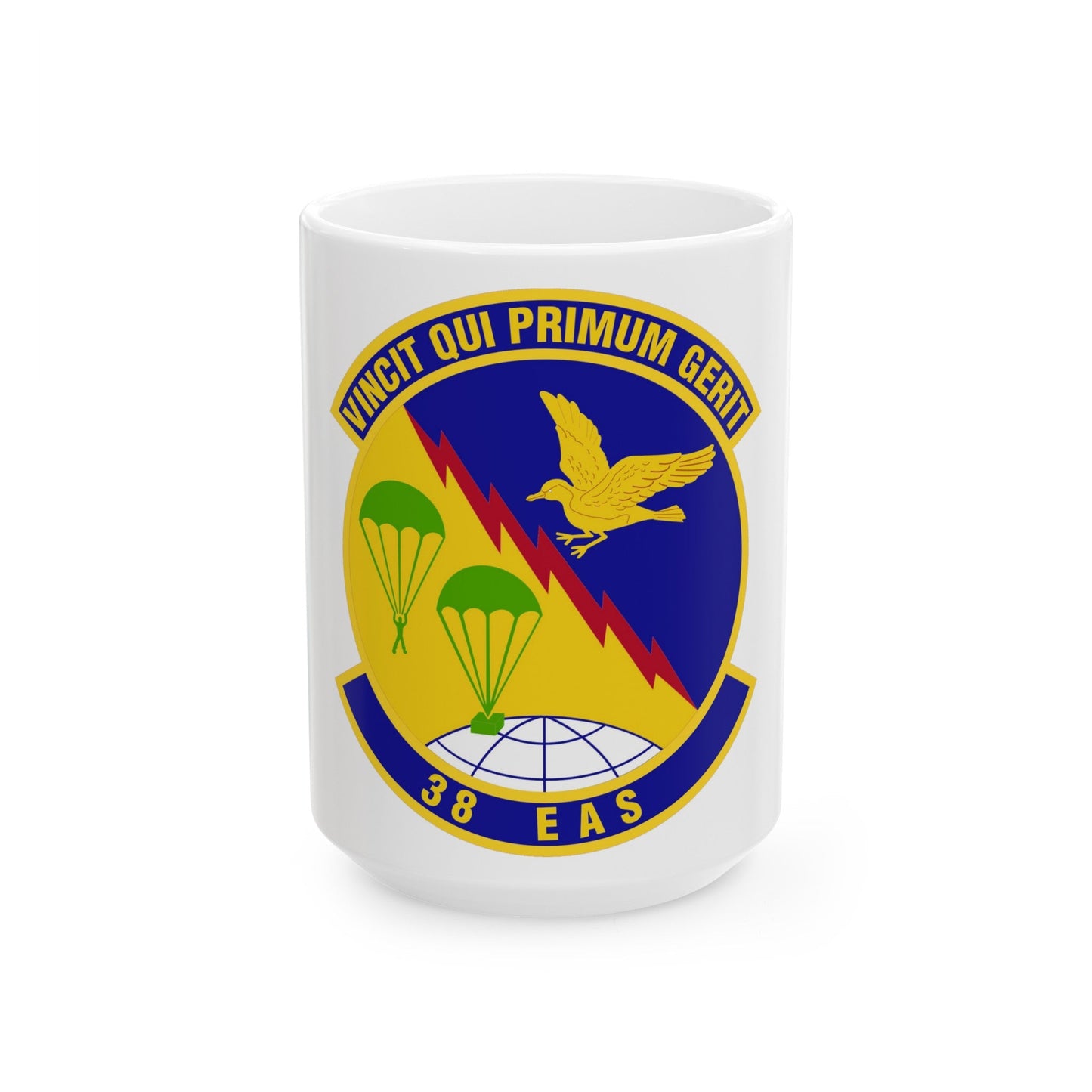 38th Expeditionary Airlift Squadron (U.S. Air Force) White Coffee Mug-15oz-The Sticker Space