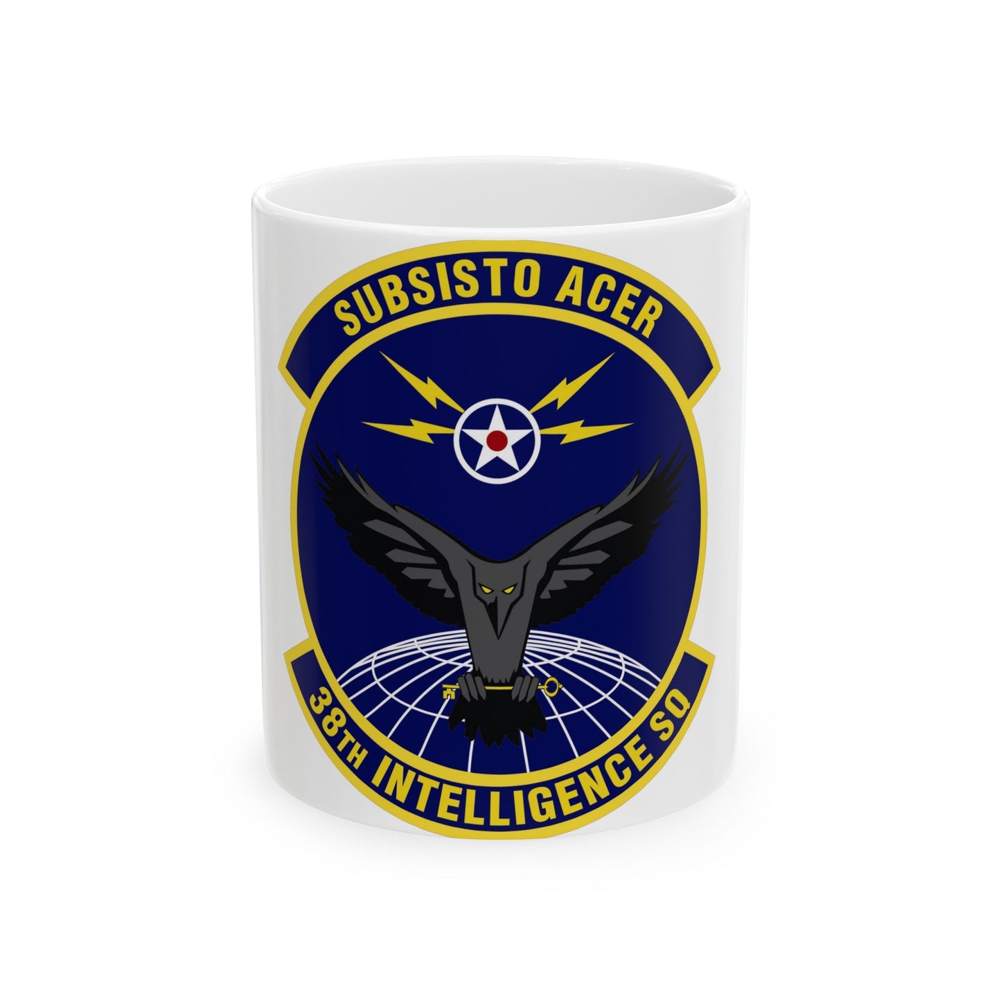 38th Intelligence Squadron (U.S. Air Force) White Coffee Mug-11oz-The Sticker Space