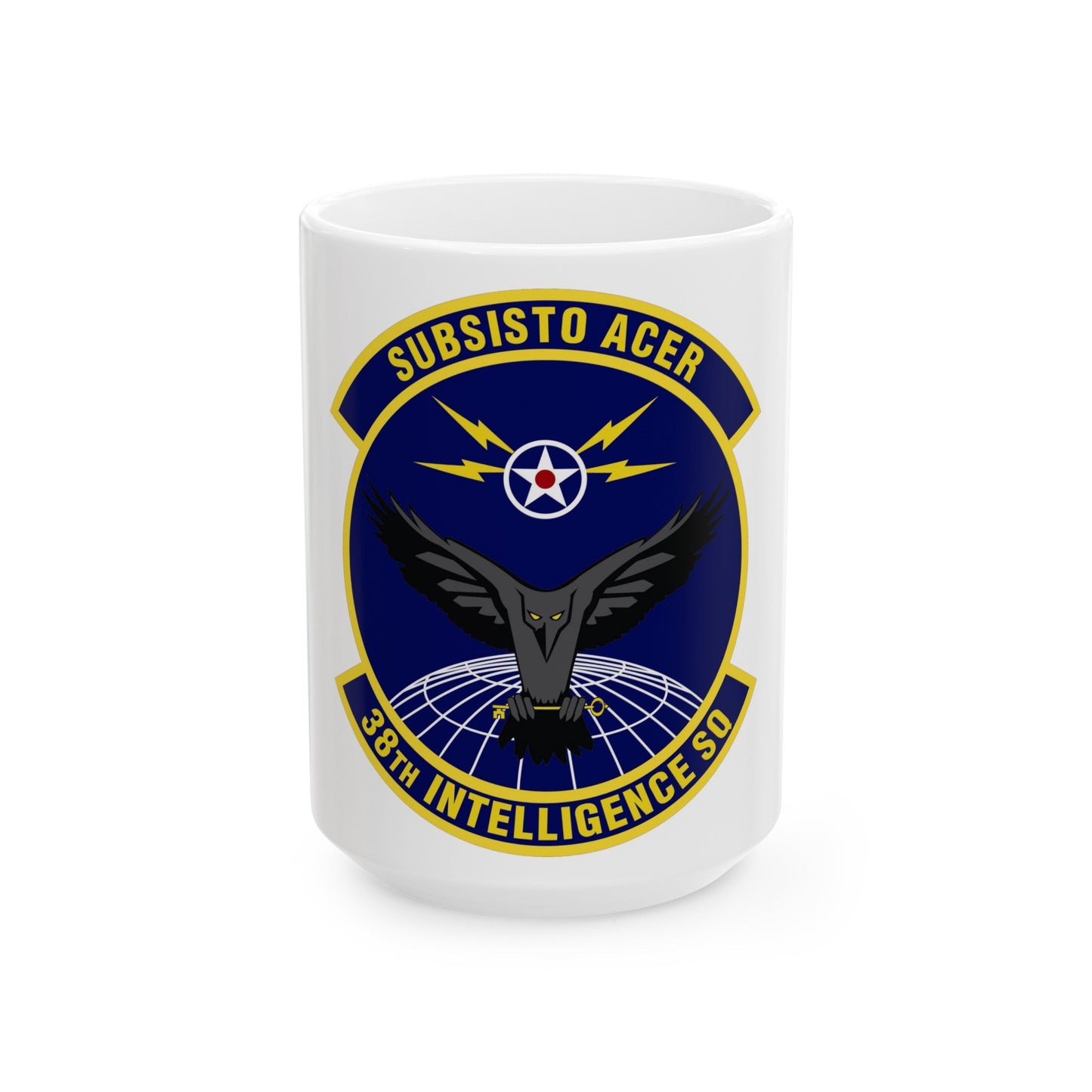 38th Intelligence Squadron (U.S. Air Force) White Coffee Mug-15oz-The Sticker Space