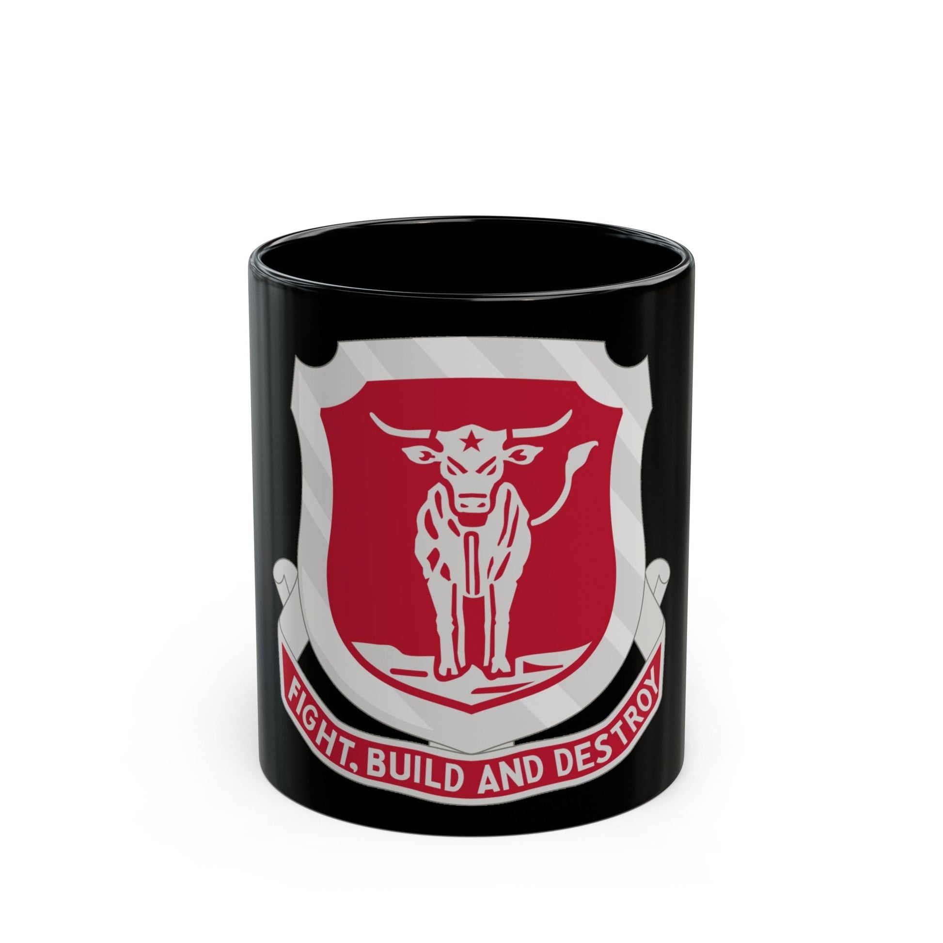 39 Engineer Battalion (U.S. Army) Black Coffee Mug-11oz-The Sticker Space