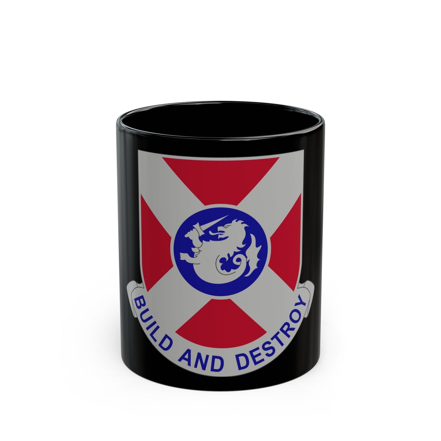 391 Engineer Battalion (U.S. Army) Black Coffee Mug-11oz-The Sticker Space