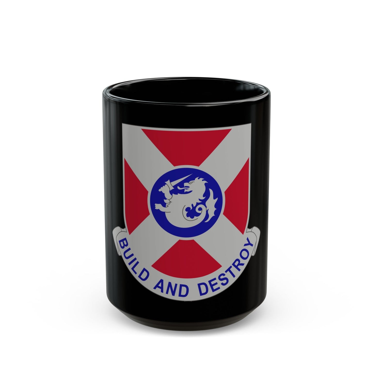 391 Engineer Battalion (U.S. Army) Black Coffee Mug-15oz-The Sticker Space
