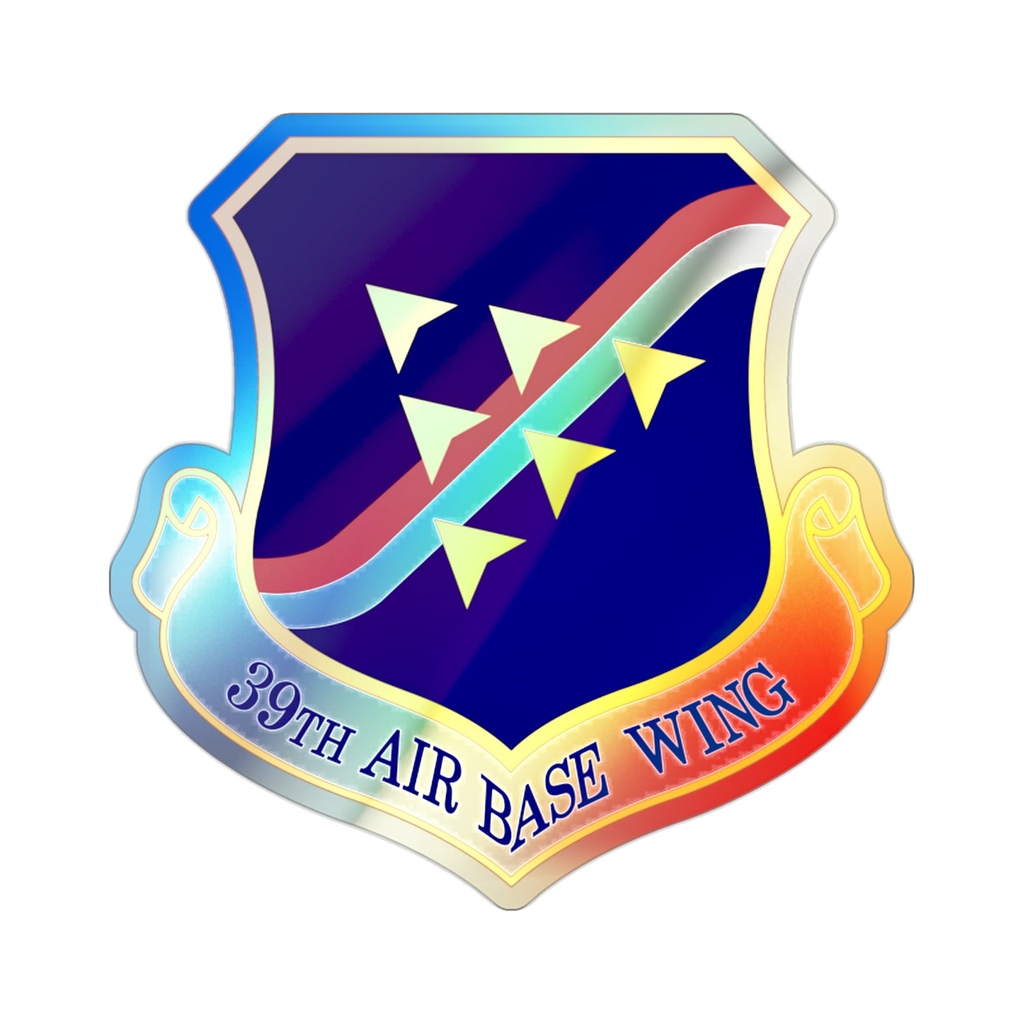 39th Air Base Wing (U.S. Air Force) Holographic STICKER Die-Cut Vinyl Decal-2 Inch-The Sticker Space