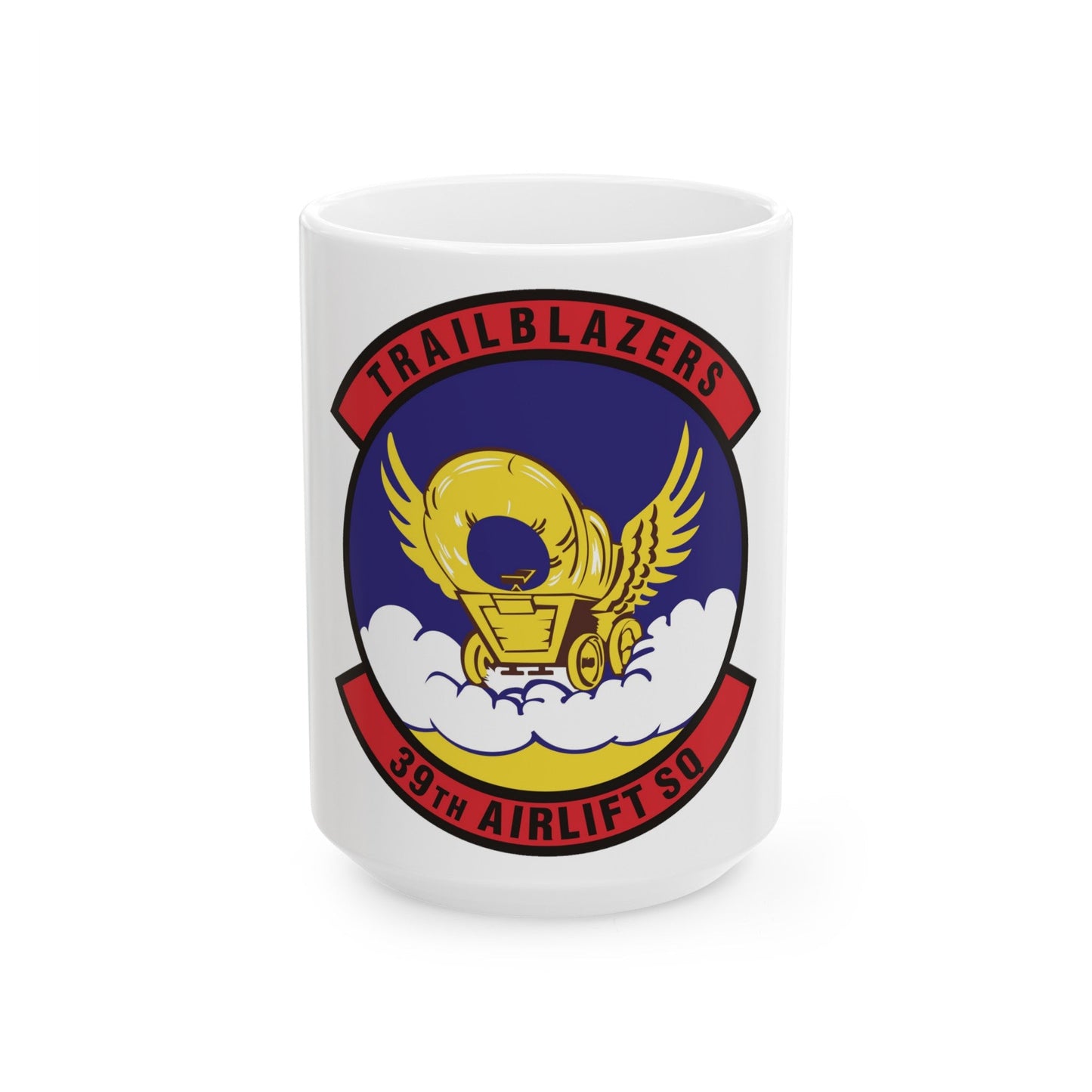 39th Airlift Squadron (U.S. Air Force) White Coffee Mug-15oz-The Sticker Space