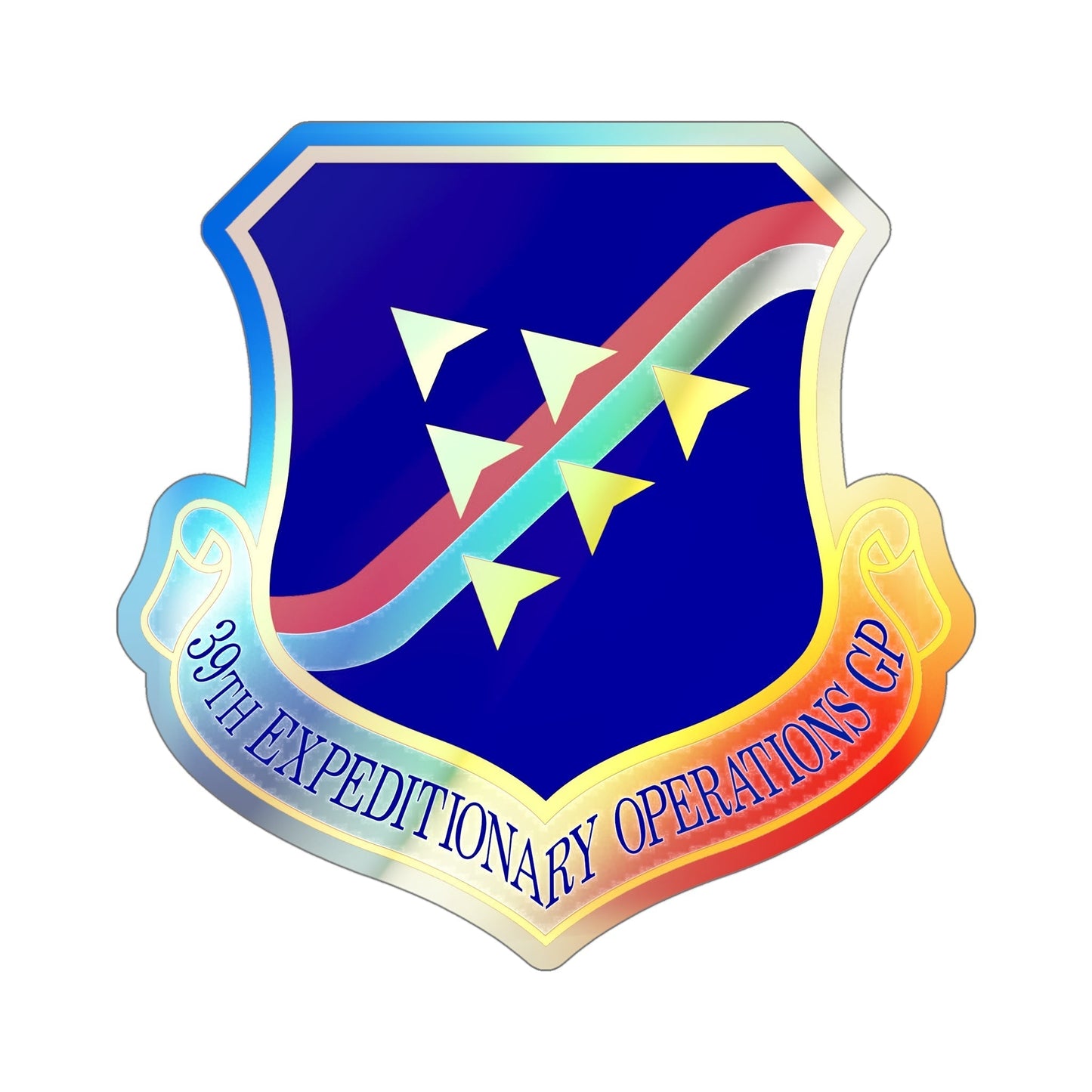 39th Expeditionary Operations Group (U.S. Air Force) Holographic STICKER Die-Cut Vinyl Decal-5 Inch-The Sticker Space