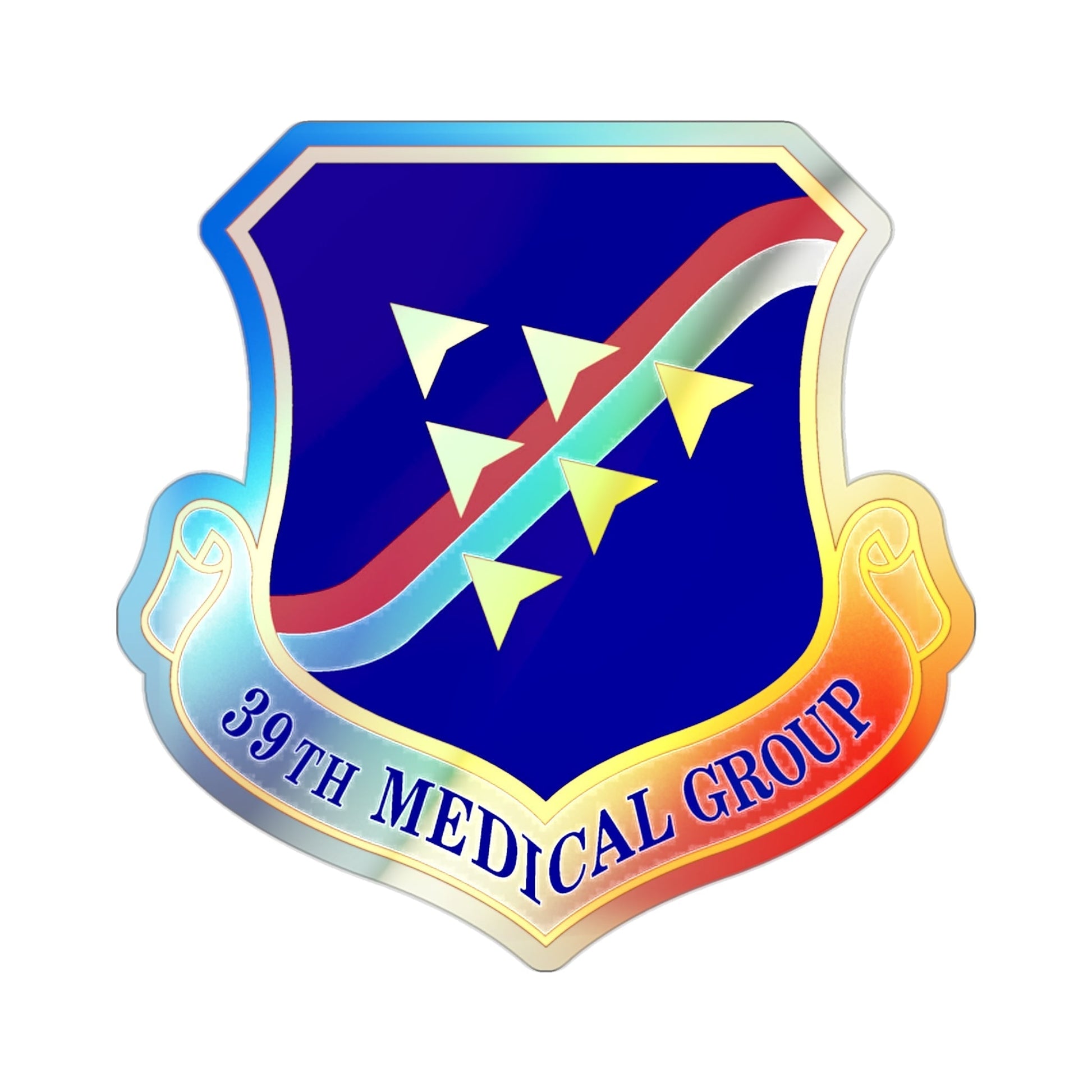 39th Medical Group (U.S. Air Force) Holographic STICKER Die-Cut Vinyl Decal-2 Inch-The Sticker Space