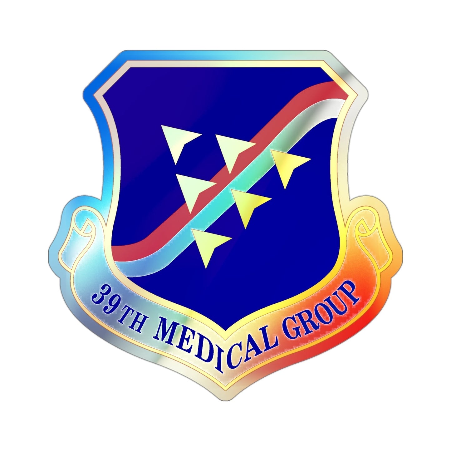 39th Medical Group (U.S. Air Force) Holographic STICKER Die-Cut Vinyl Decal-3 Inch-The Sticker Space