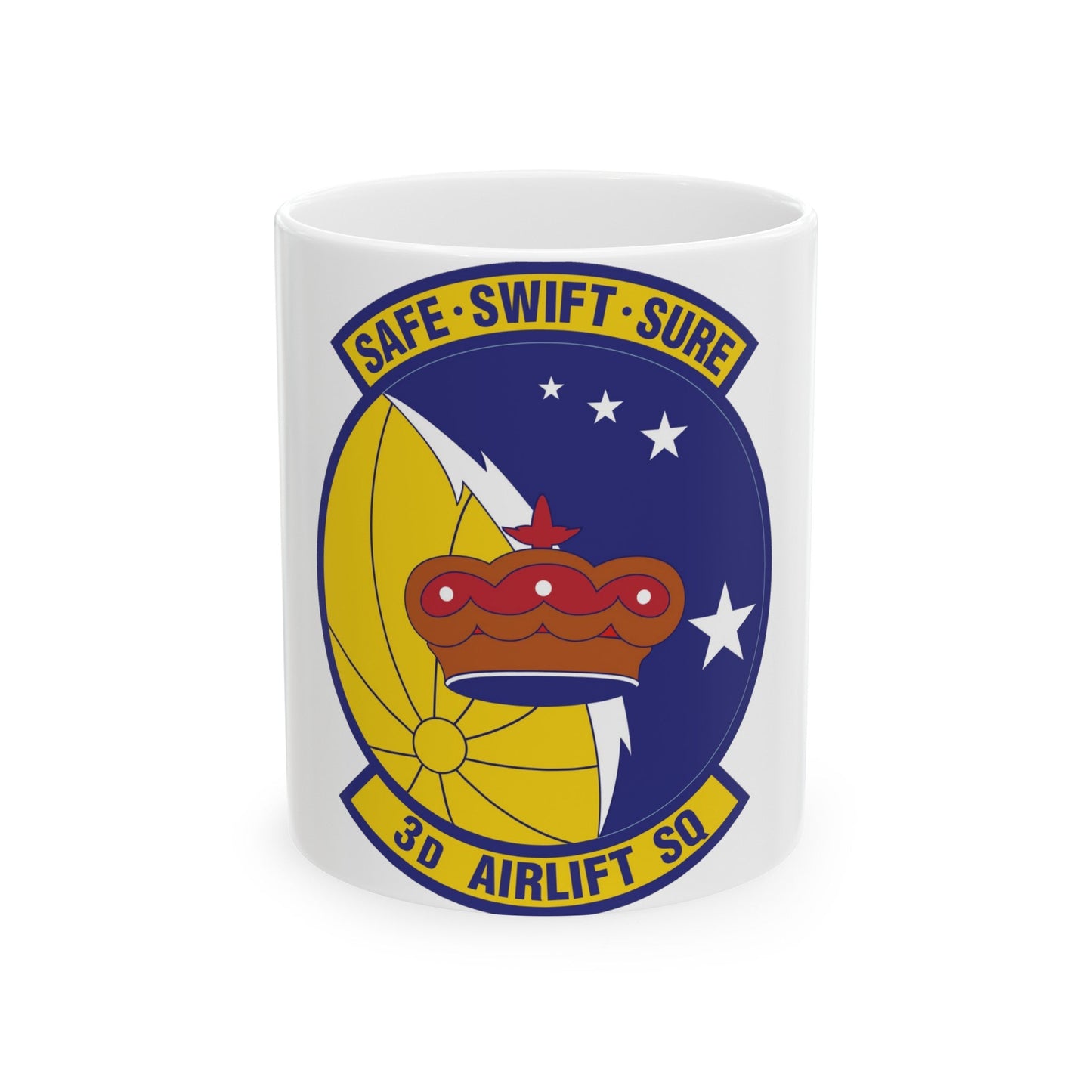 3d Airlift Squadron (U.S. Air Force) White Coffee Mug-11oz-The Sticker Space