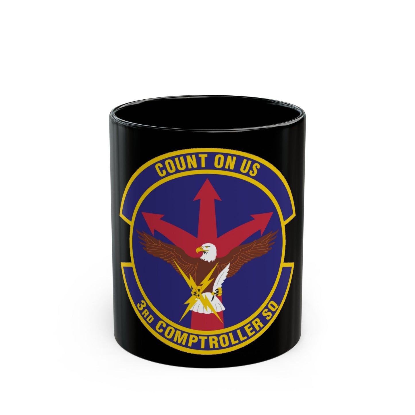 3d Comptroller Squadron (U.S. Air Force) Black Coffee Mug-11oz-The Sticker Space