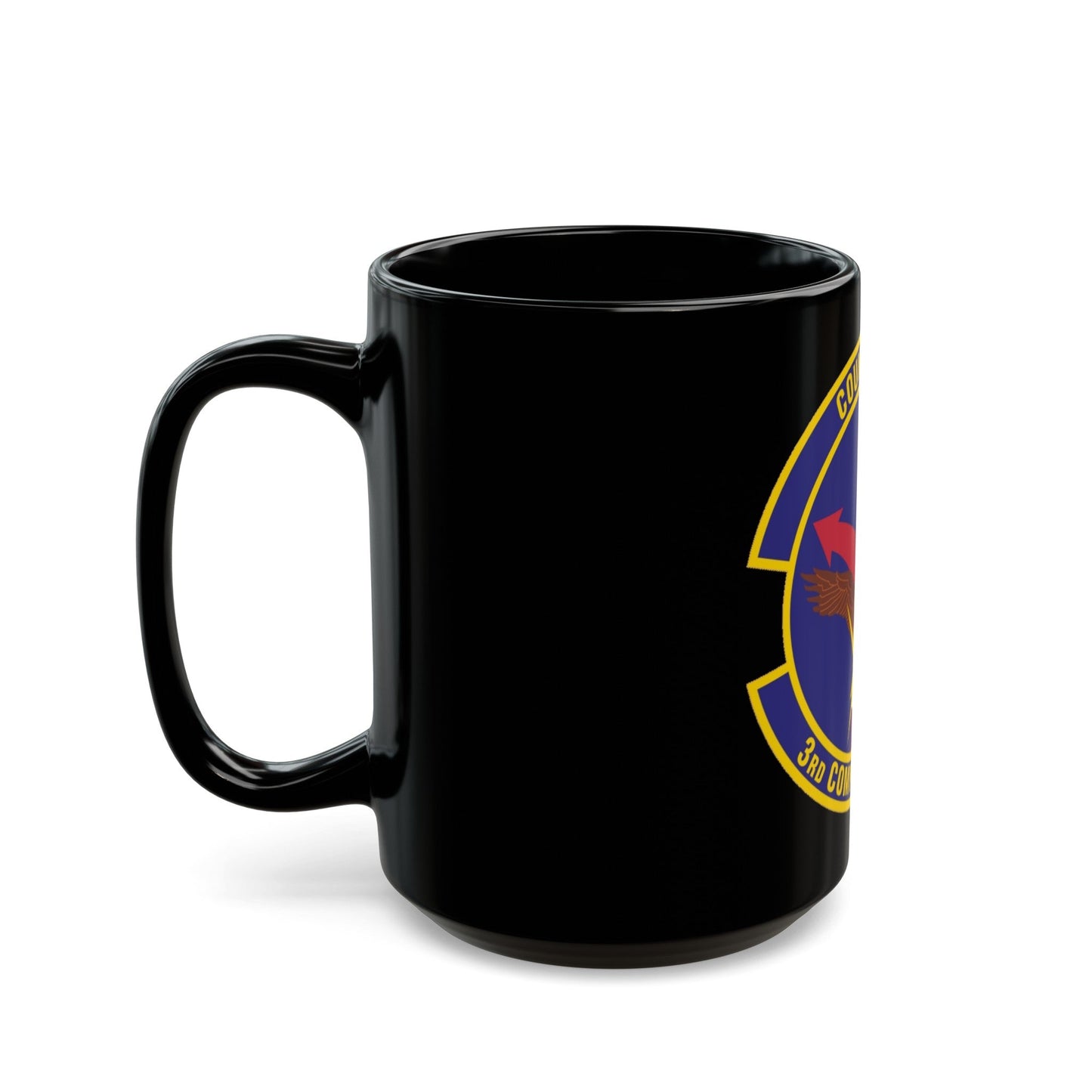 3d Comptroller Squadron (U.S. Air Force) Black Coffee Mug-The Sticker Space