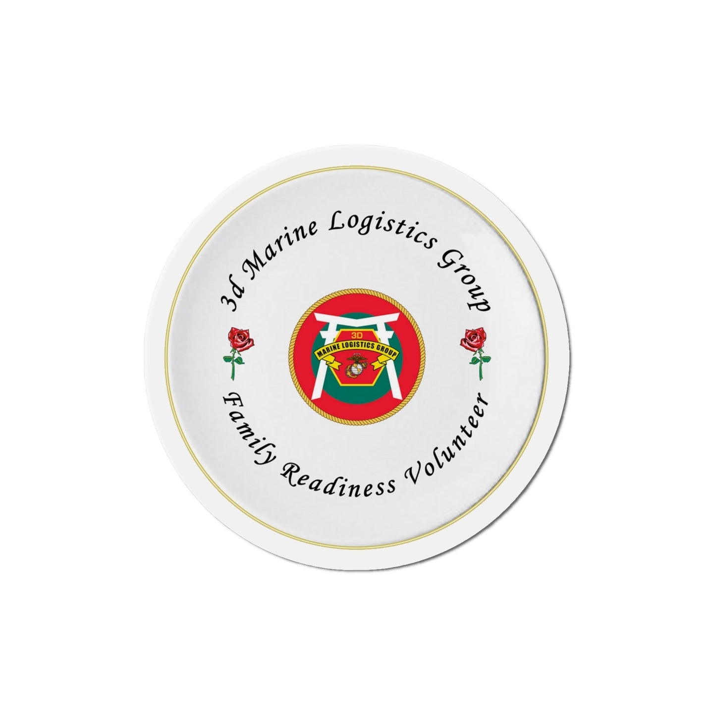 3d Marines Logistics Group Family Readiness Volunteer (USMC) Die-Cut Magnet-6 Inch-The Sticker Space