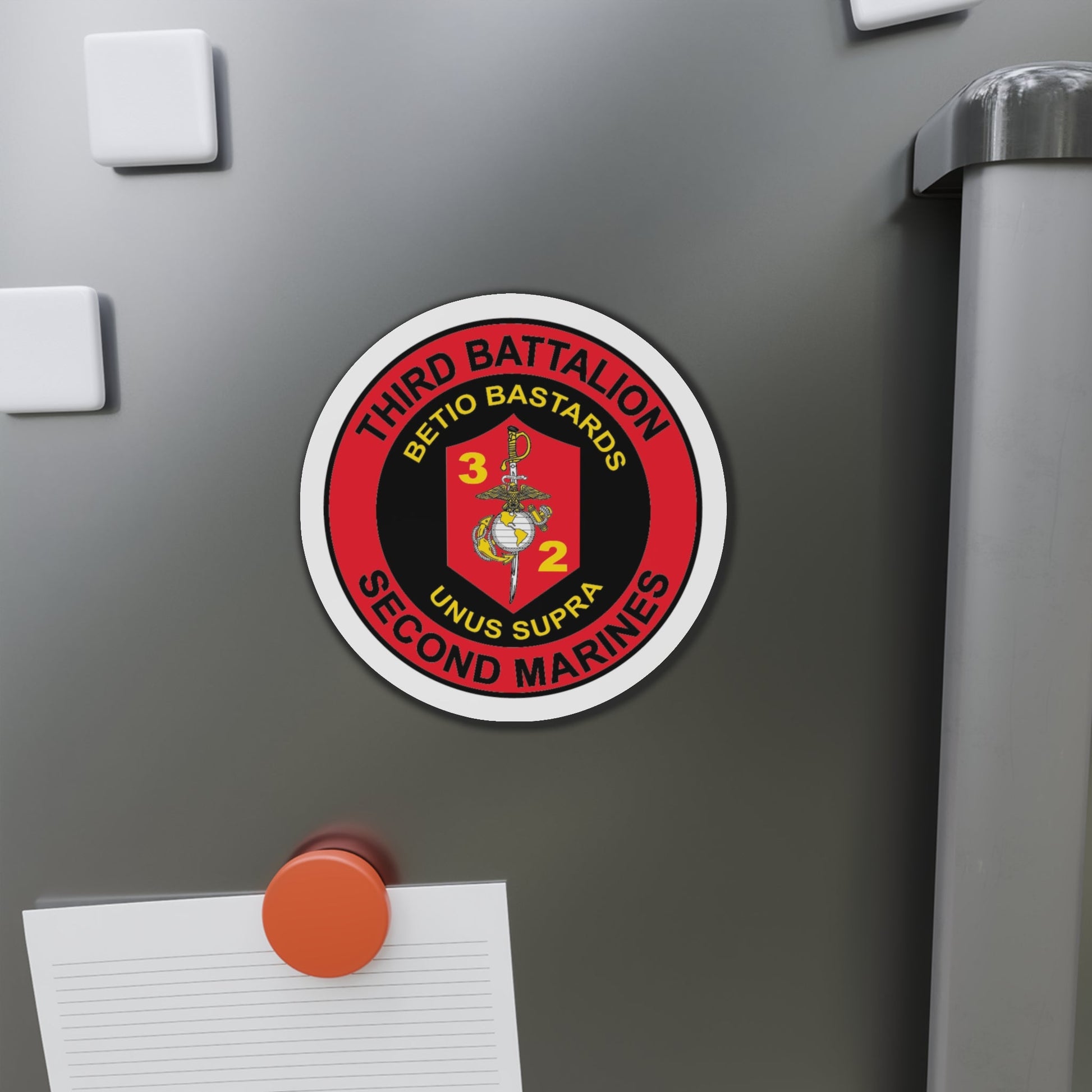 3rd Battaltion 2nd Marines (USMC) Die-Cut Magnet-The Sticker Space