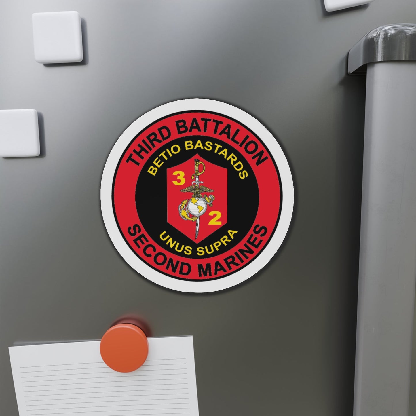 3rd Battaltion 2nd Marines (USMC) Die-Cut Magnet-The Sticker Space