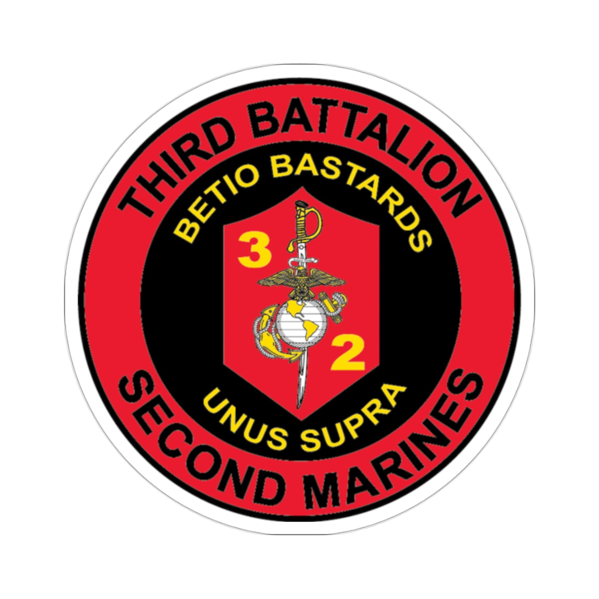 3rd Battaltion 2nd Marines (USMC) STICKER Vinyl Die-Cut Decal-2 Inch-The Sticker Space