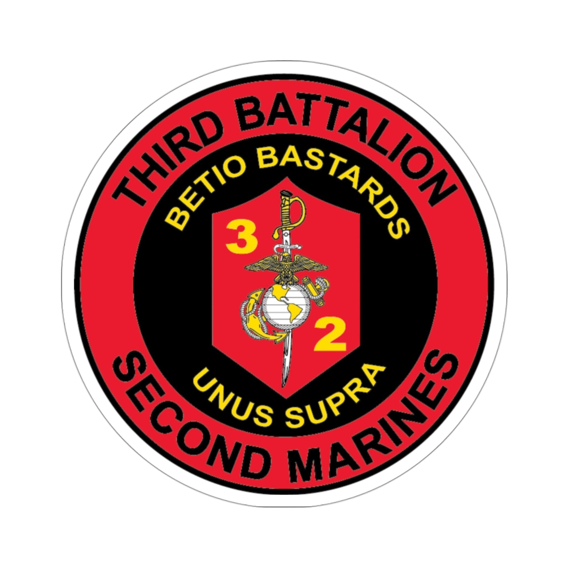 3rd Battaltion 2nd Marines (USMC) STICKER Vinyl Die-Cut Decal-3 Inch-The Sticker Space