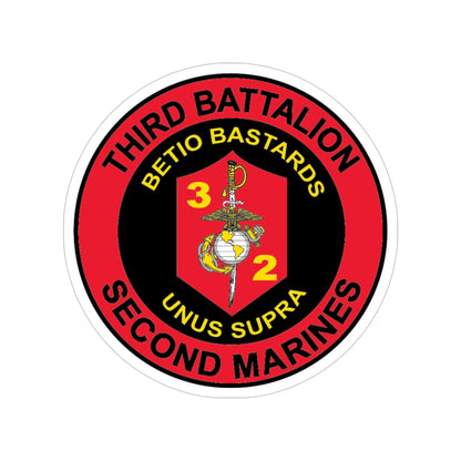3rd Battaltion 2nd Marines (USMC) Transparent STICKER Die-Cut Vinyl Decal-6 Inch-The Sticker Space