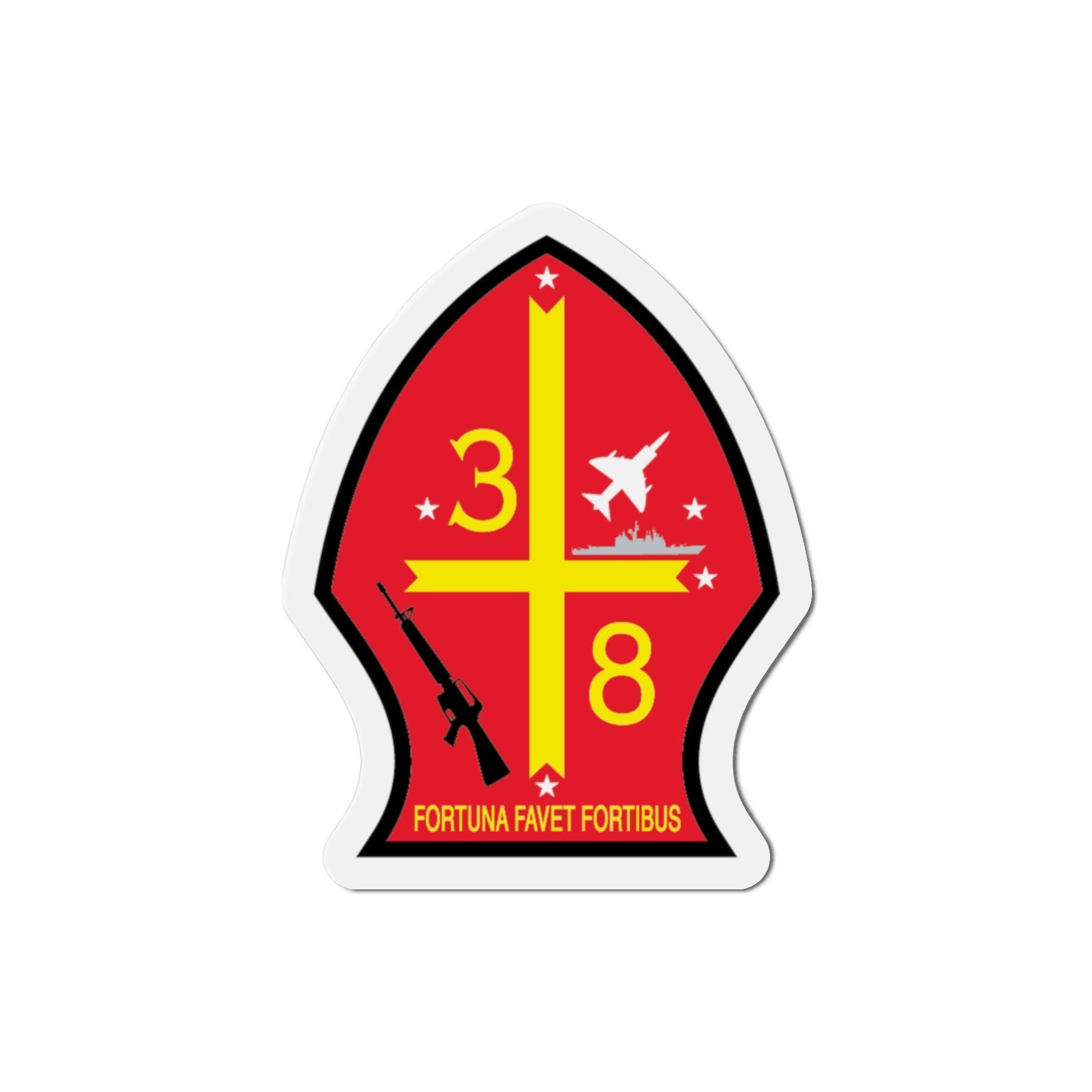 3rd Bn 8th Marines (USMC) Die-Cut Magnet-3 Inch-The Sticker Space