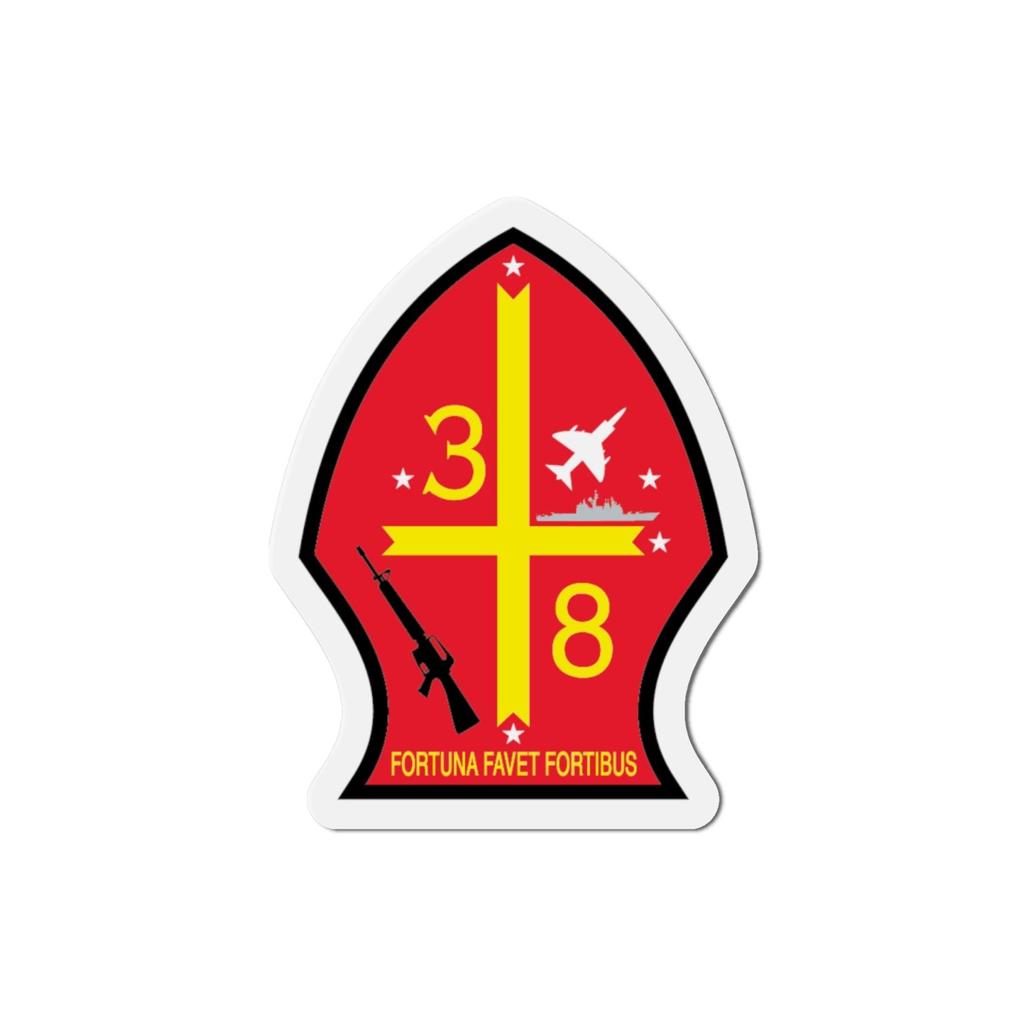 3rd Bn 8th Marines (USMC) Die-Cut Magnet-4 Inch-The Sticker Space
