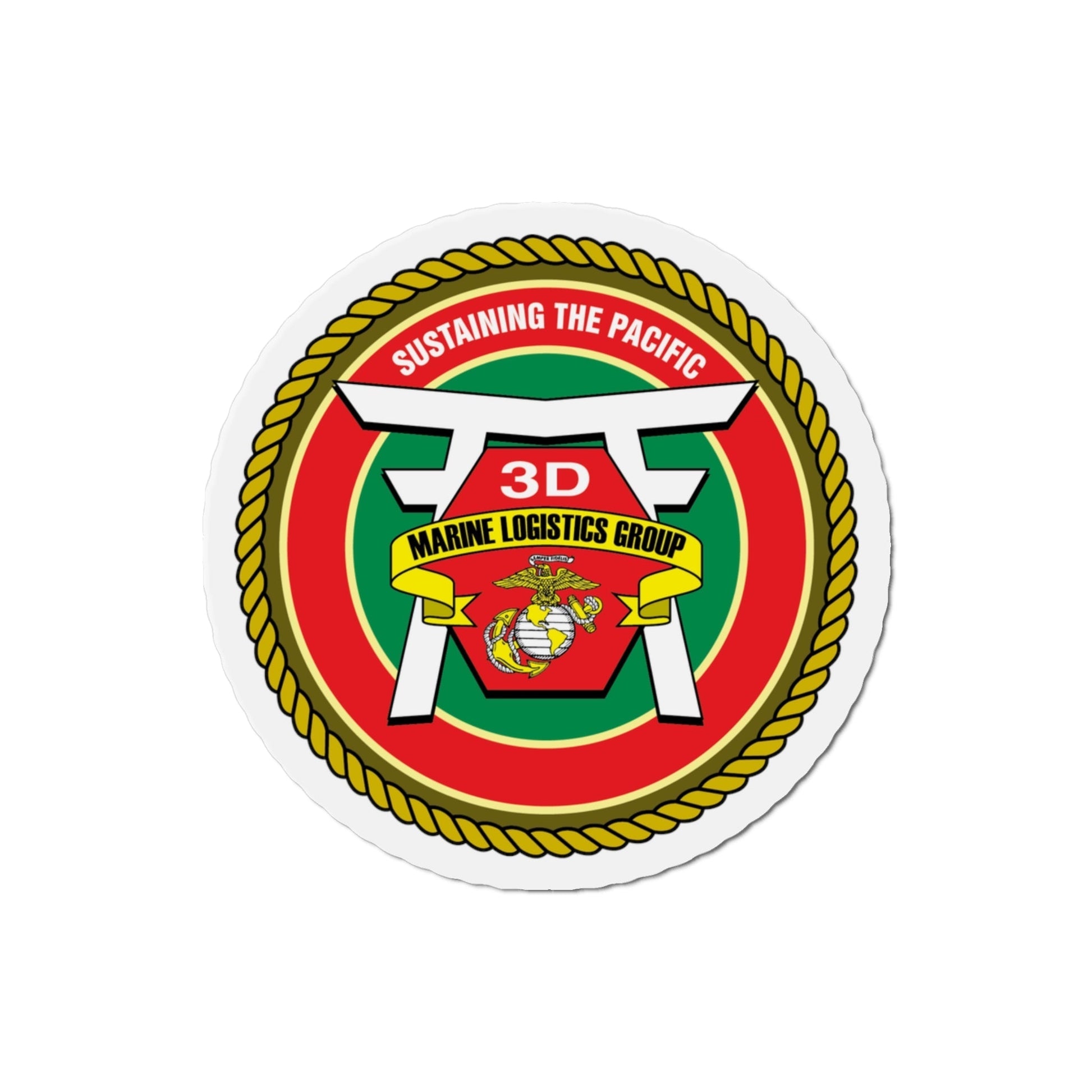 3rd Marines Logistics Group (USMC) Die-Cut Magnet-3 Inch-The Sticker Space