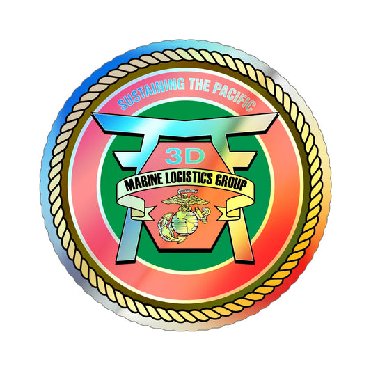 3rd Marines Logistics Group (USMC) Holographic STICKER Die-Cut Vinyl Decal-6 Inch-The Sticker Space