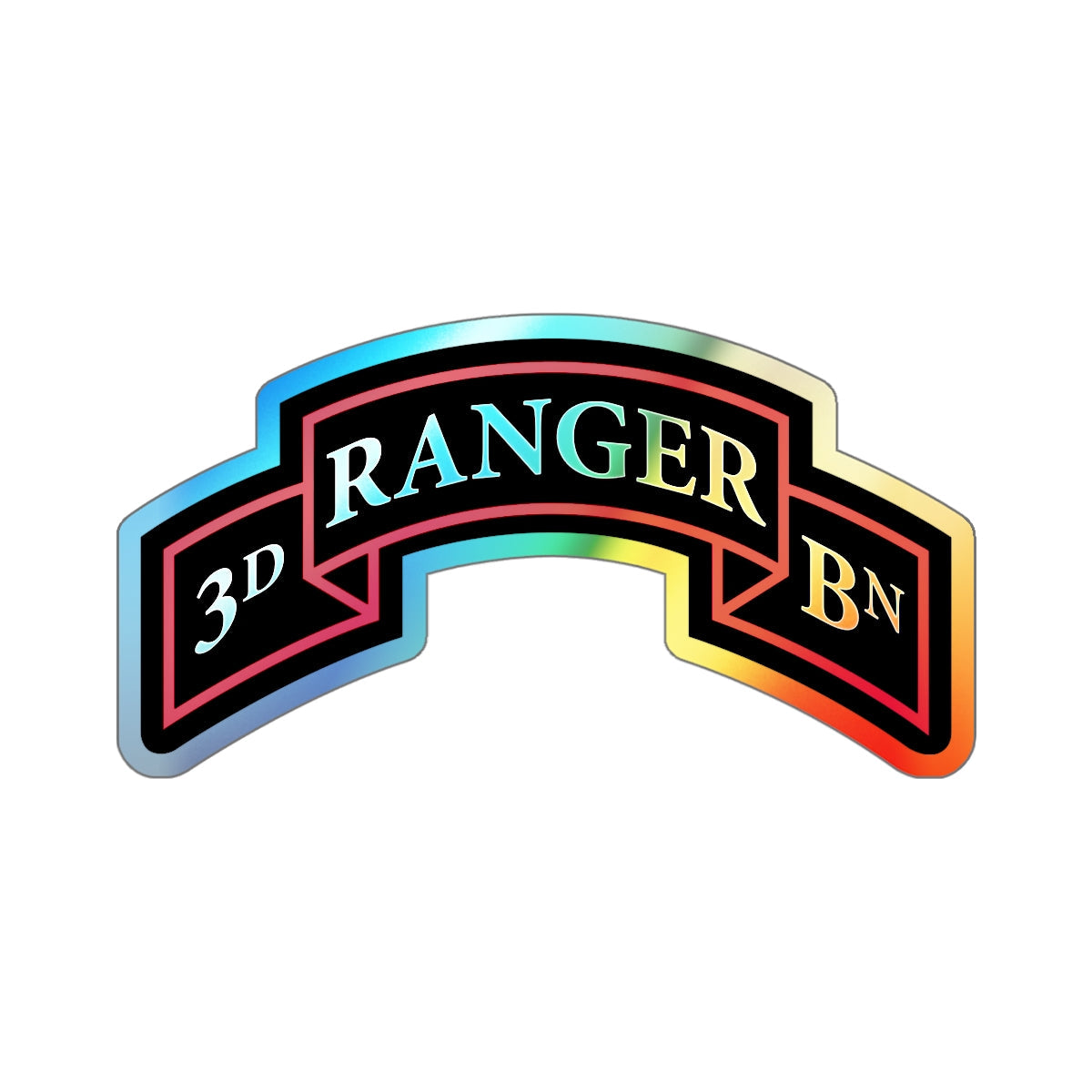 3rd Ranger Battalion (U.S. Army) Holographic STICKER Die-Cut Vinyl Decal-5 Inch-The Sticker Space