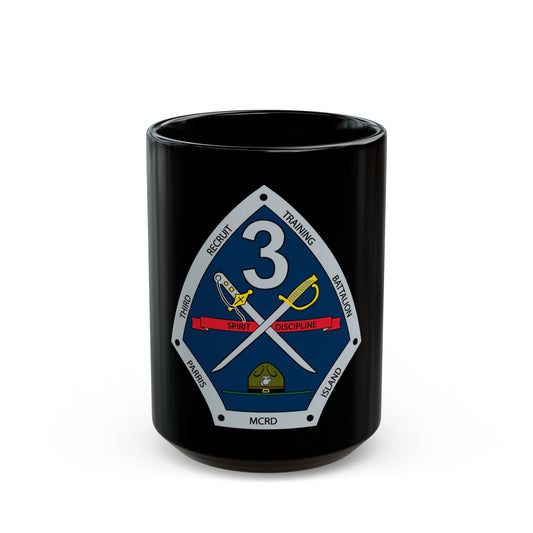 3rd Recruit Training Battalion (USMC) Black Coffee Mug-15oz-The Sticker Space