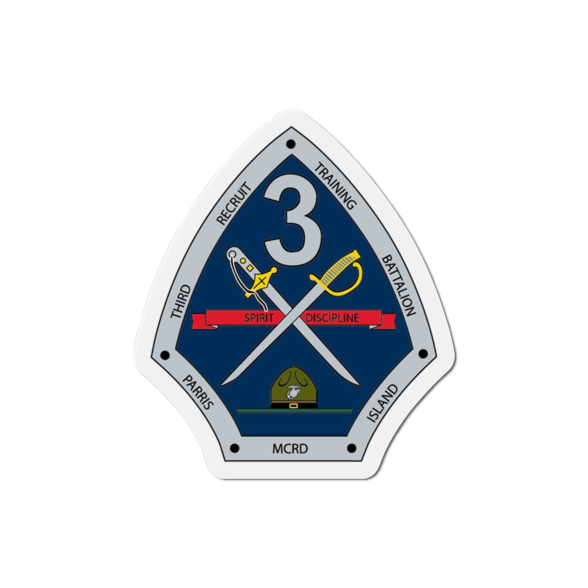 3rd Recruit Training Battalion (USMC) Die-Cut Magnet-3 Inch-The Sticker Space