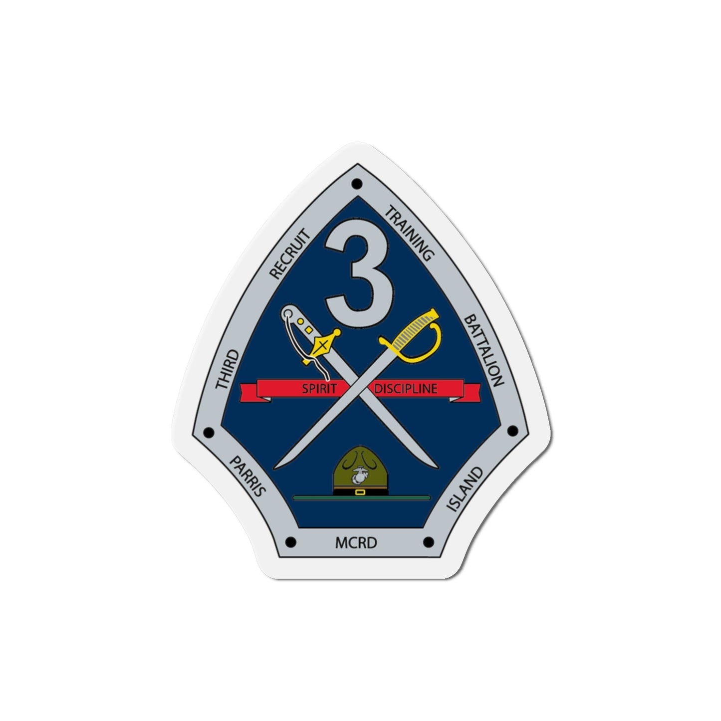 3rd Recruit Training Battalion (USMC) Die-Cut Magnet-5 Inch-The Sticker Space