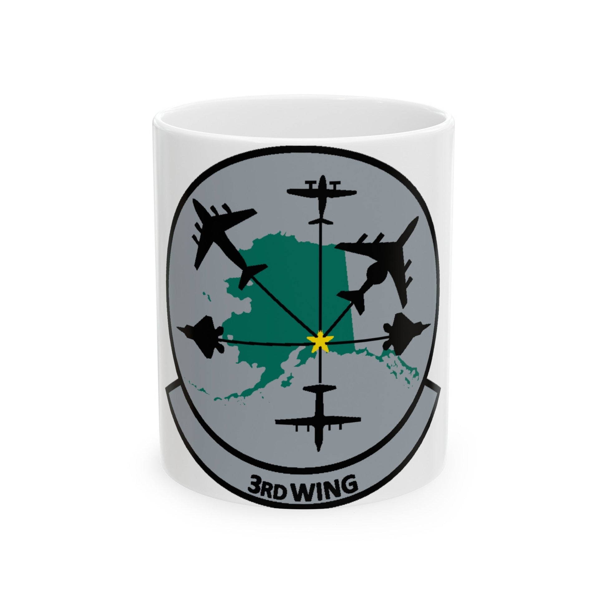 3rd Wing v2 (U.S. Air Force) White Coffee Mug-11oz-The Sticker Space