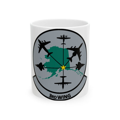 3rd Wing v2 (U.S. Air Force) White Coffee Mug-11oz-The Sticker Space