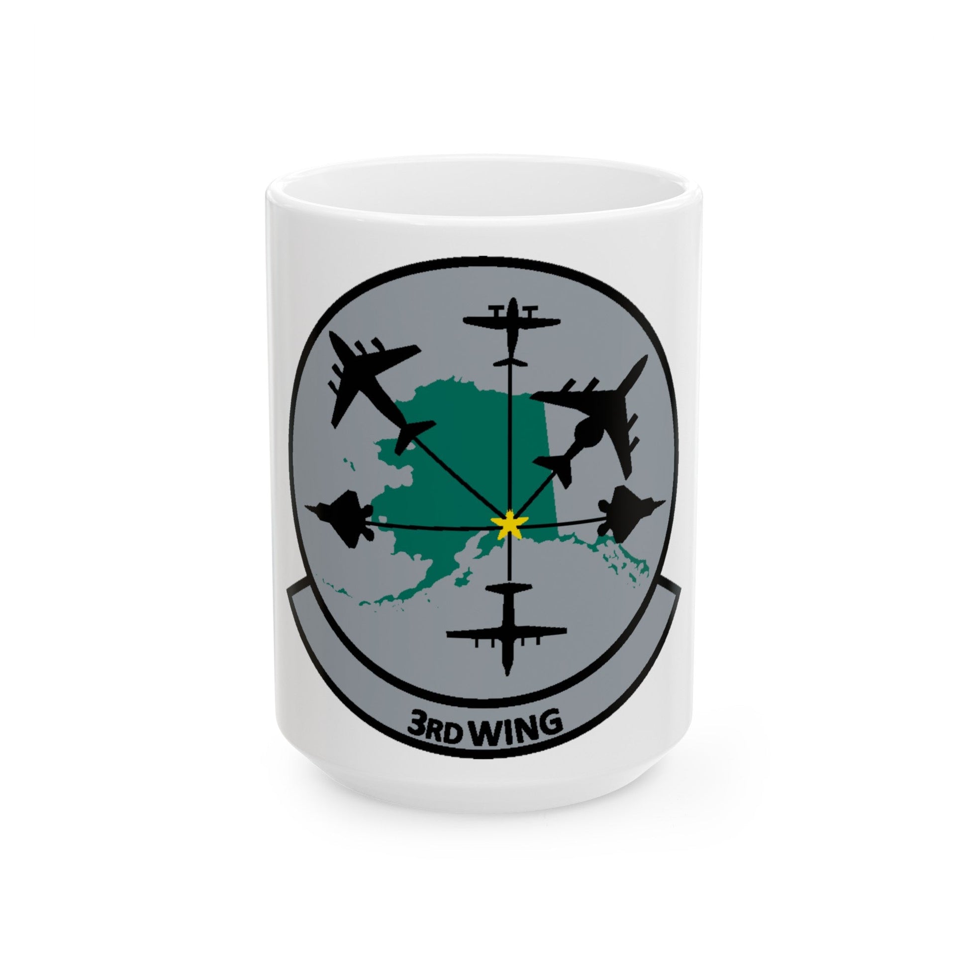 3rd Wing v2 (U.S. Air Force) White Coffee Mug-15oz-The Sticker Space