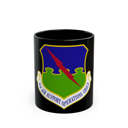 4 Air Support Operations Group USAFE (U.S. Air Force) Black Coffee Mug-11oz-The Sticker Space