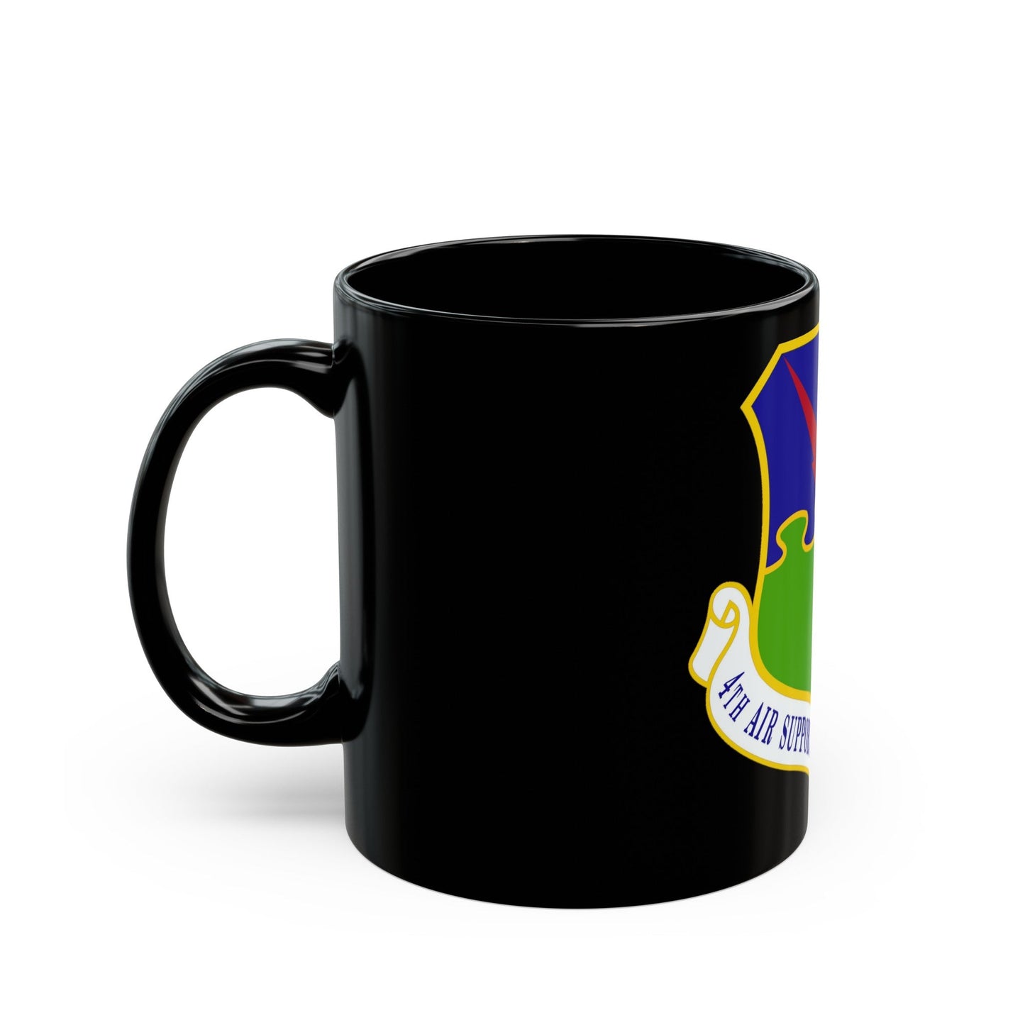 4 Air Support Operations Group USAFE (U.S. Air Force) Black Coffee Mug-The Sticker Space